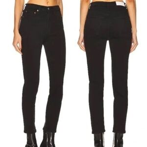 Re/Done 90s High-Rise Ankle Crop Black Jeans Size 25
